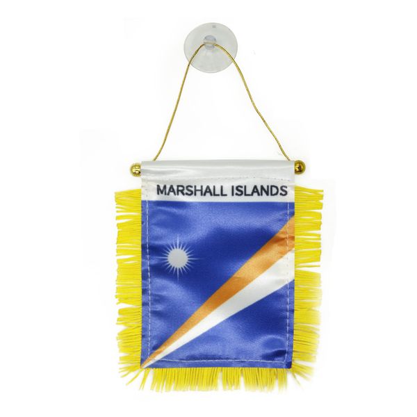 

marshall islands window hanging flag 10x15 cm double sided mini hanging flags with suction cup for home office door decor