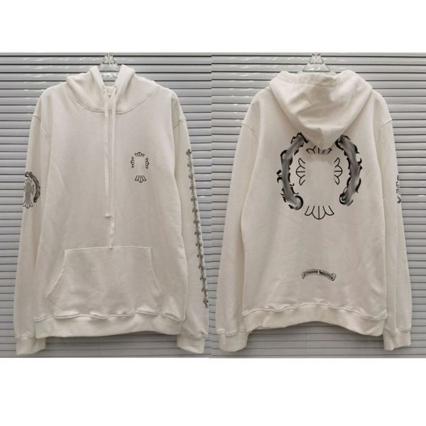 

luxury fashion men's sweatshirts classic brand ch zipper hoodies women men loose pullover hooded designer horseshoe hoodie sweater jack, Black