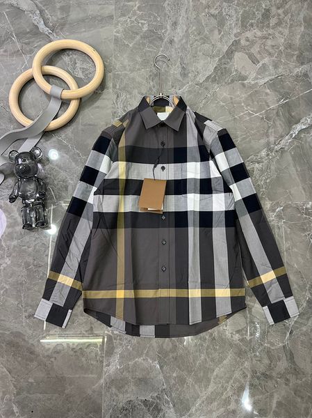

new men's casual shirt designer style plaid long sleeve shirt, White;black