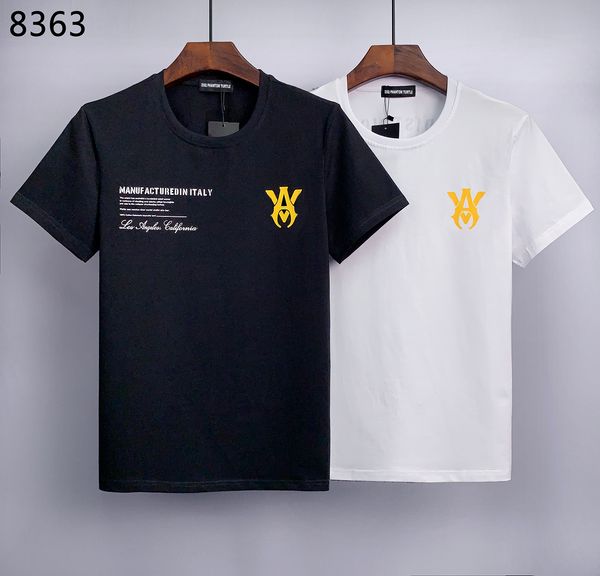 

dsq phantom turtle men's t-shirts black white featuring puffed mike brand motif men summer fashion casual streetwear hip hop t-shirt te, White;black