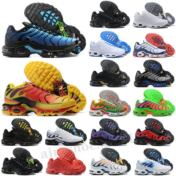 

men woman plus running shoes triple black royal white mint green wolf grey fade psychic mens womens tn tns cushion sole trainers sports snea, White;red