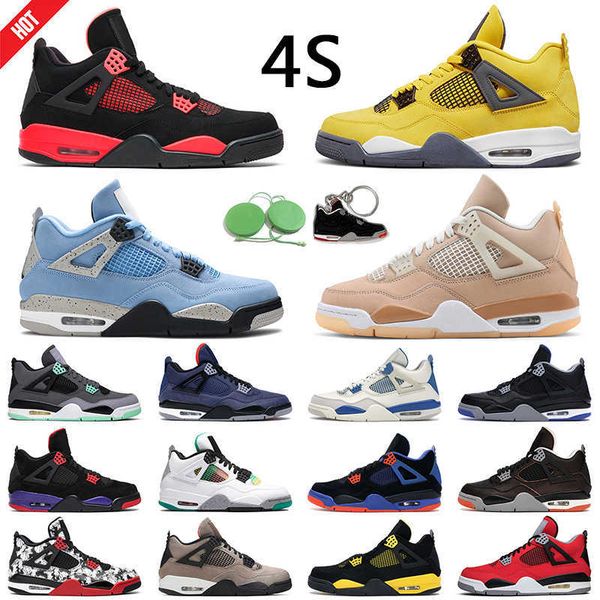 

jumpman 4 retro shimmer basketball shoe 4s university blue taupe haze white cement mens trainer outdoor sports sneakers