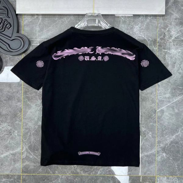 

loose mens luxury t shirts ch brand fashion men tees horseshoe cross designer tshirts summer women shirt classic man hip hop sweater sanskr, White;black