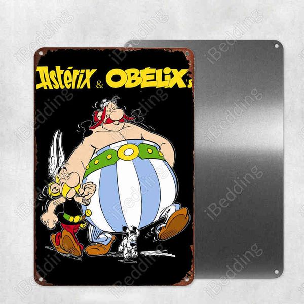 

metal painting asterix obelix movie 20x30cm vintage custom metal signs license plates retro plaque iron painting home decor t220829