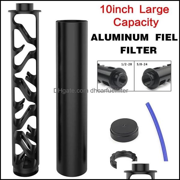 

oil filter 10 inch single core 1 2-28 5 8-24 aluminum oil fuel filter motive car vehicle modified filters drop delivery 2021 mobiles dhkjs