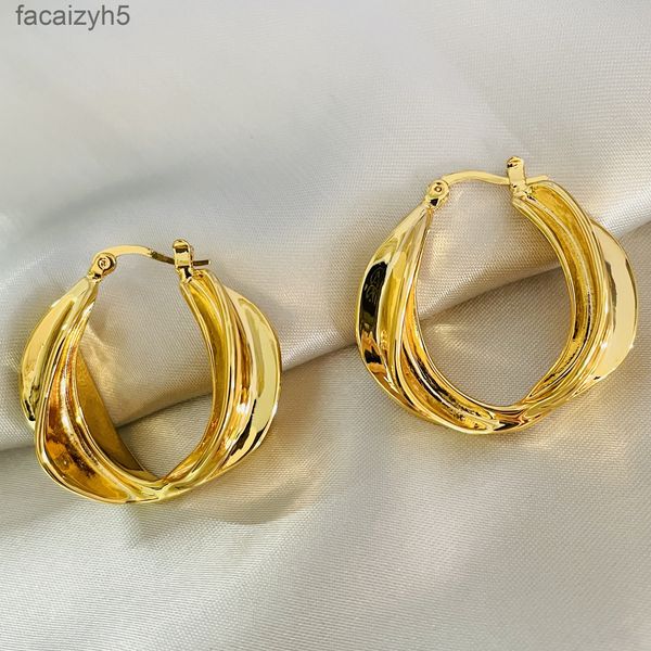 

charm designer saijia geometric ring earrings fashion light luxury ins cool style brass earrings big ring earrings3zn9, Golden