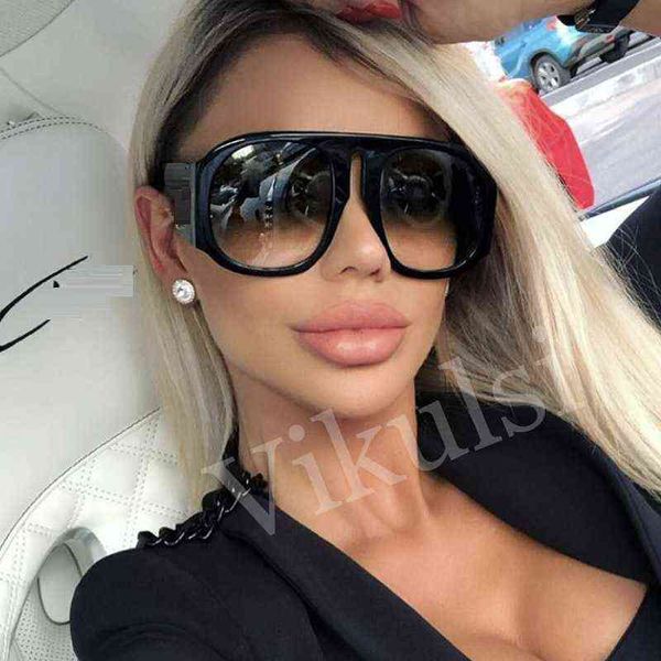 

sunglasses vintage ladies square sunglasses women oversized shades men retro designer aviation sun glasses for female uv400 t220831, White;black