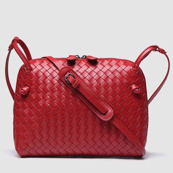 

bags designer handbags bottegas's venetass shell female messenger woven leather large capacity versatile sheepskin fashion shoulder bag