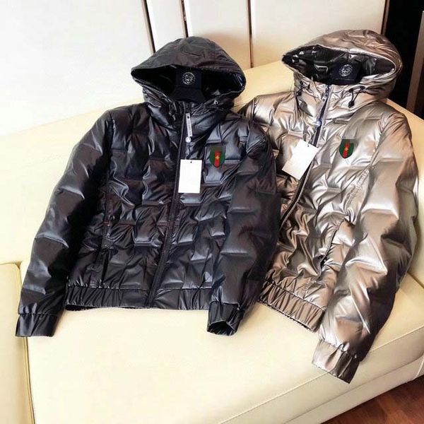 

men's down jacket canadian parka winter tarp men wolf leather jacket hooded warm coat size m-3xl, Black