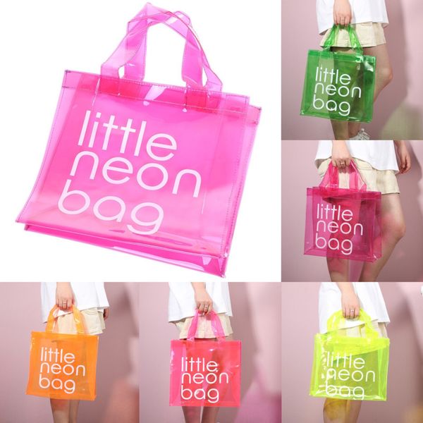 

transparent pvc storage bags candy handbag mens and womens multifunctional large capacity waterproof wash bag dhl, Blue;pink