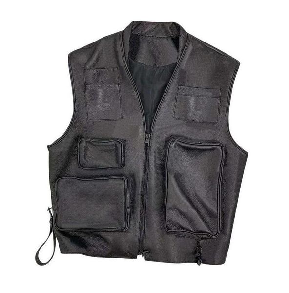 

designer mens vests fashion letters print leather vest for mens women black white jacket vest sleeveless pockets coats