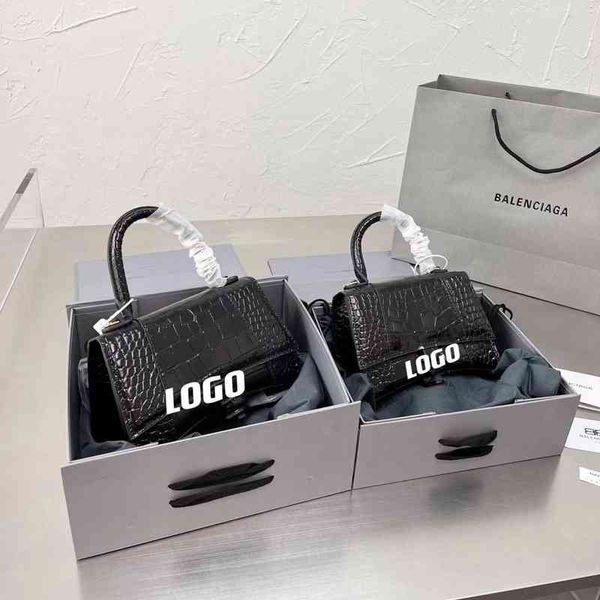 

bag female 2022 new b home hourglass bag pattern messenger genuine standard paris single shoulder layer cow leather