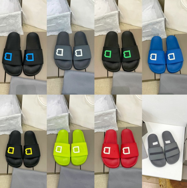 

night lights letters rubber slippers couples antiskid sandals men women paris flat bottom home bath shoes designer summer beach slipper, Black