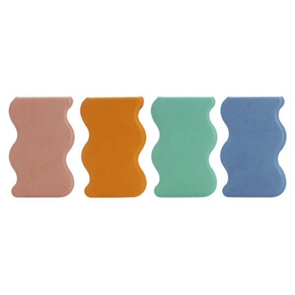 

mini portable compact mirrors ultra thin foldable wave shape makeup mirror