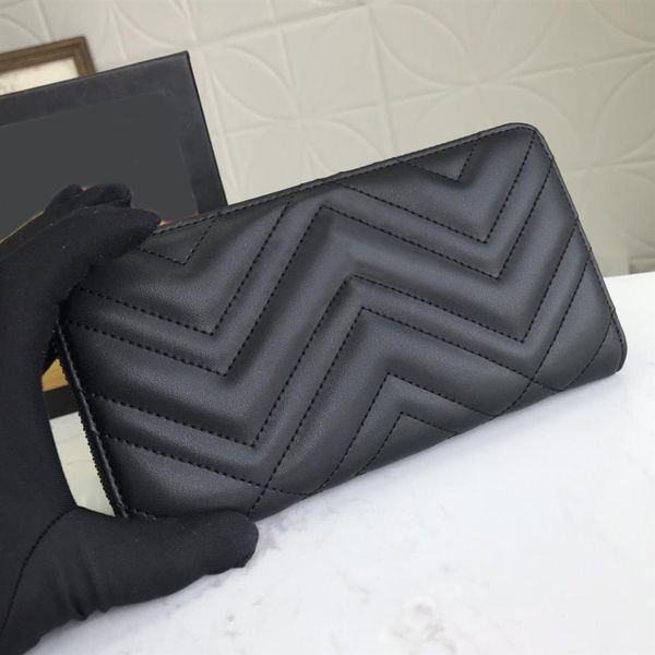 

fashion designers wallets luxurys mens women leather bags classic marmont letters girls purses original box digram card ho332e, Red;black
