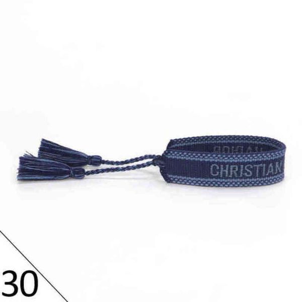 

designers fashion wovens friendship bracelet for luxury brand handmade braided bracelets with tassel print embroidery men bangle code 20-38, Golden;silver