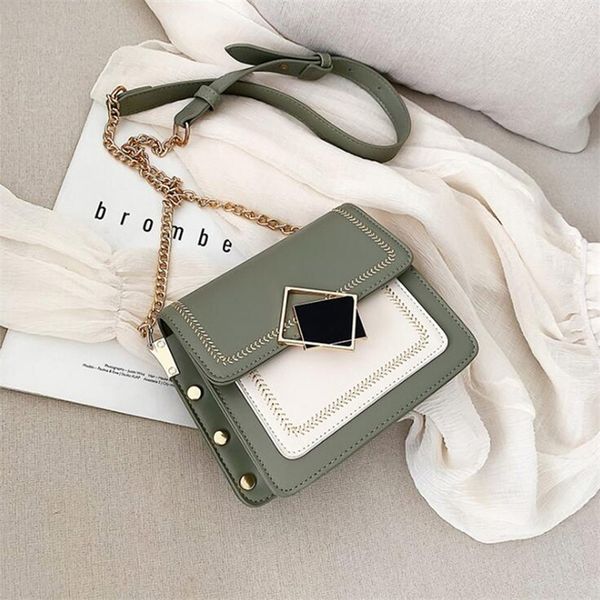 

evening bags fashion crossbody for women shoulder bag chain strap handbags designer pu leather ladies messenger 220901