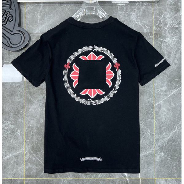 

ch men's women luxury t shirts summer brand man t-shirt fashion cross sanskrit tees letter horseshoe short sleeve designer tshirts boy, White;black