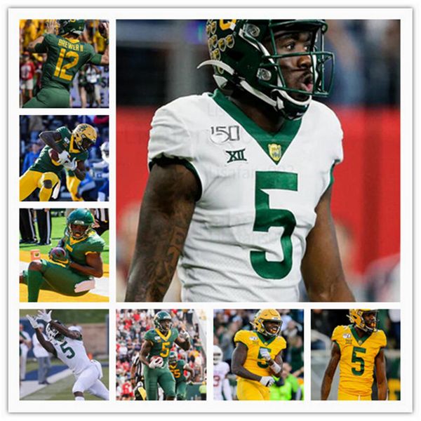 

college baylor bears football jersey denzel mims jamycal hasty john lovett gerry bohanon charlie brewer ii chris platt, Black