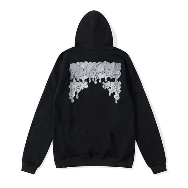 

offering men's sweatshirts luxury brand hoodie back tape arrow printed hooded sweater loose womens religious oil painting hoodies 213l, Black