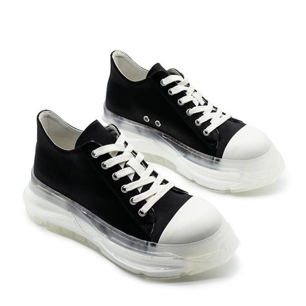 

genuine leather men ankle boots transparent fashion mans crystal boot, Black