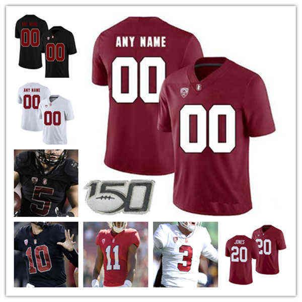 

men's t shirt american college football wear custom college stanford cardinal football jersey tanner mckee jack west john elway nathani, White;black