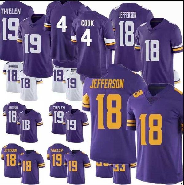 

custom jersey minnesota''vikings''18 justin jefferson adam thielen dalvin cook harrison smith fran tarkenton kirk cousin