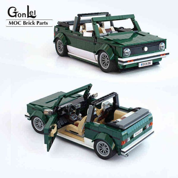 

blocks moc 978pcs technical car golf mk1 cabriolet bricks set 10242 mini cooper building blocks assemble bricks vehicle model toys t220901