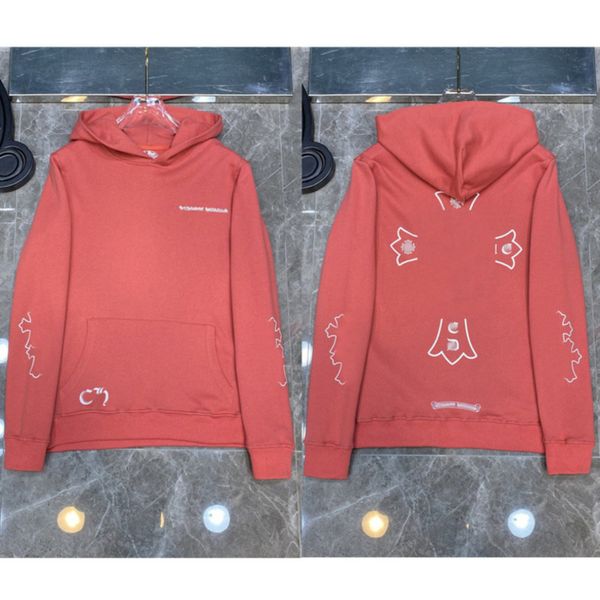 

men's fashion luxury sweatshirts classic ch brand hoodie hooded designer horseshoe loose zipper jacket pullover coat women sweatshirt, Black