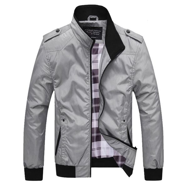 

mens jackets quality mens bomber jackets solid coats male casual stand collar jacket coat outerdoor overcoat male clothing mxxxxl 220901, Black;brown