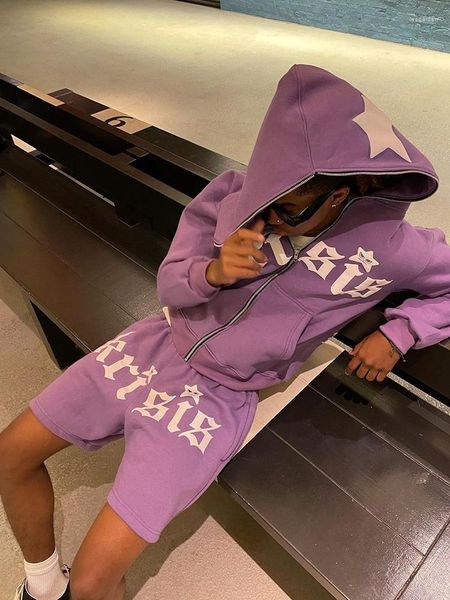 

men's hoodies y2k star letter print hoodie men fashion zip up long sleeve oversized jacket coat harajuku gothic hooded sweatshirt teen, Black