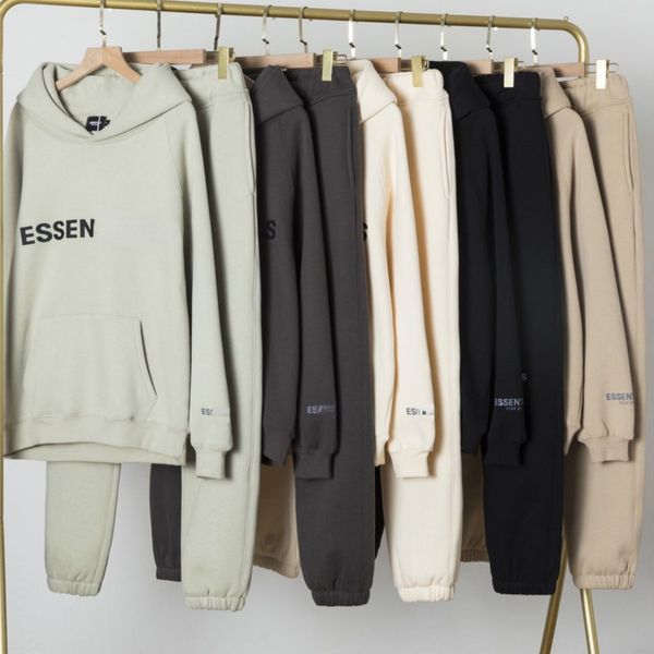 

fog hoodie men sweatshirt cotton sweatpants hoody two-piece hooded sweater pullover coat, Black