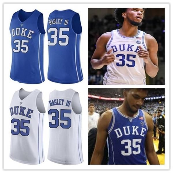 

marvin bagley iii jersey duke blue devils trevon duval new royal blue white round neck collar stitched ncaa college bask, Black