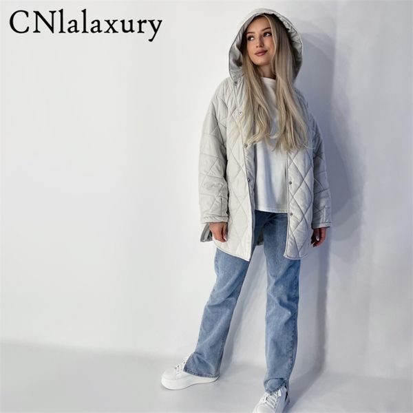

women's down parkas winter oversize fashion vintage plaid hooded parka women casual pockets cotton jackets coat loose long outwear fema, Black
