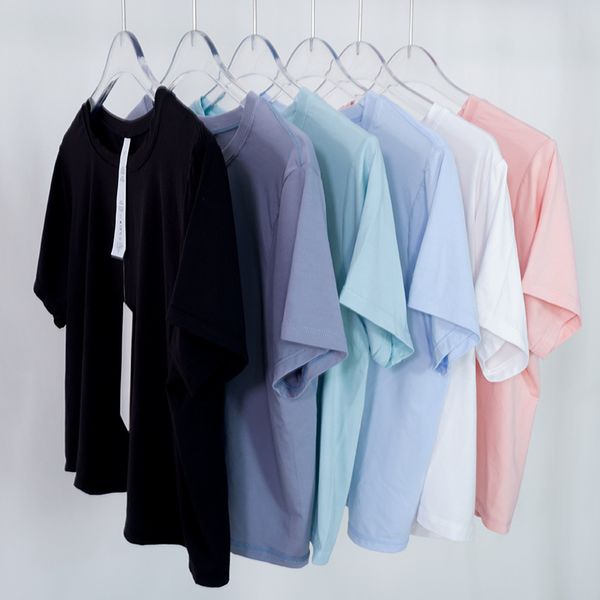 

yoga align t shirt clothes womens sports short-sleeved tight-fitting short t-shirt fitness nylon high elastic, White