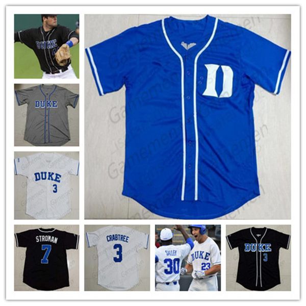 

custom duke blue devils college baseball 13 ryan day 15 kennie taylor any name number white royal blue black gray jersey