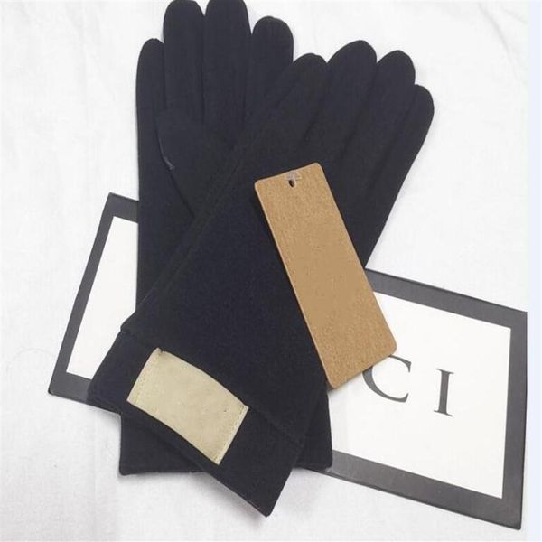 

european and american designer brand windproof leather gloves lady touch screen rabbit fur mouth winter heat preservation wind style 53294e, Blue;gray