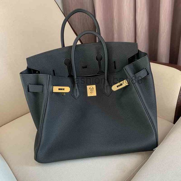 

birkins new platinum bag togo cowhide lychee pattern leather hand lock black versatile leisure light luxury bag 2022