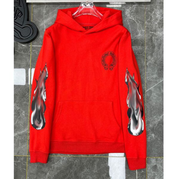 

fashion luxury men's sweatshirts classic ch hoodie hooded designer horseshoe sanskrit loose zipper jacket pullover coat women sweatshi, Black