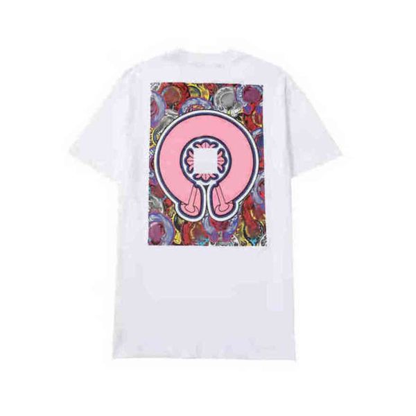 

fashion luxury mens t shirts ch brand men tees horseshoe cross designer tshirts summer loose women shirt classic man hip hop sweater sanskr, White;black