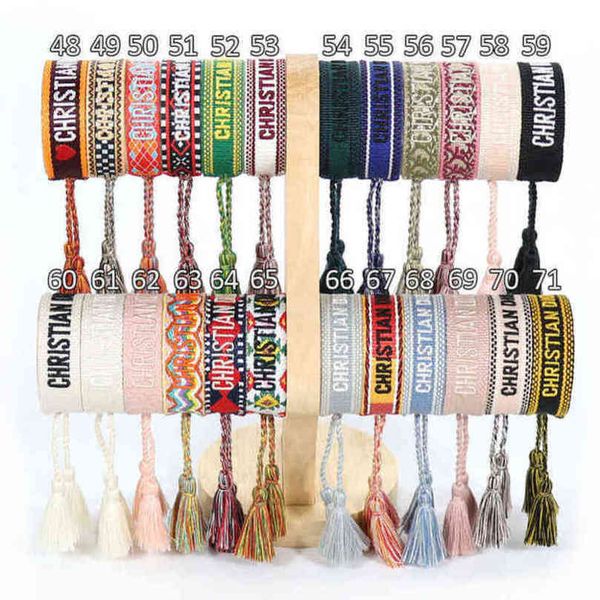 

designers woven friendship bracelets luxury brand adjustable for womens mens vintage braided bracelet fashion embroidery tassel bangles jewe, Golden;silver