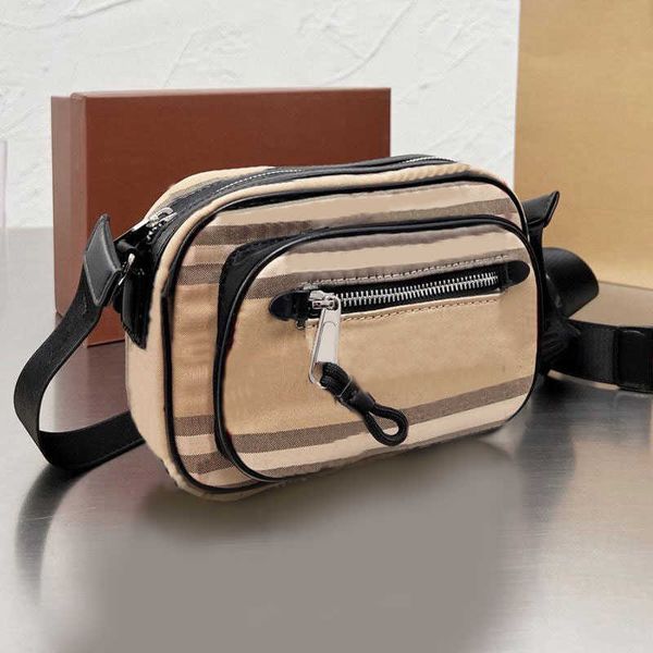 

camera bag crossbody waist chest bags women handbag men purse fashion canvas patchwork tartan zipper cowhide real leather