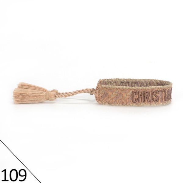 

designers brand adjustable bracelet luxury woven friendship bangle for women men vintage braided bangles embroidery tassel bracelets jewelry, Golden;silver