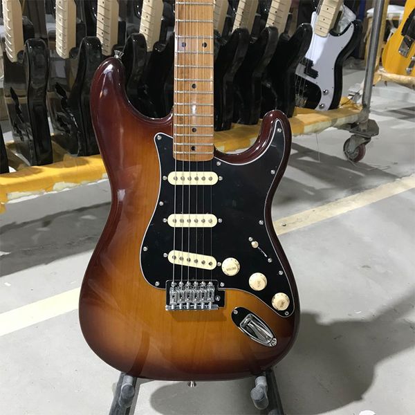 

strat electric st guitar alder body striped maple neck chinese custom guitarra