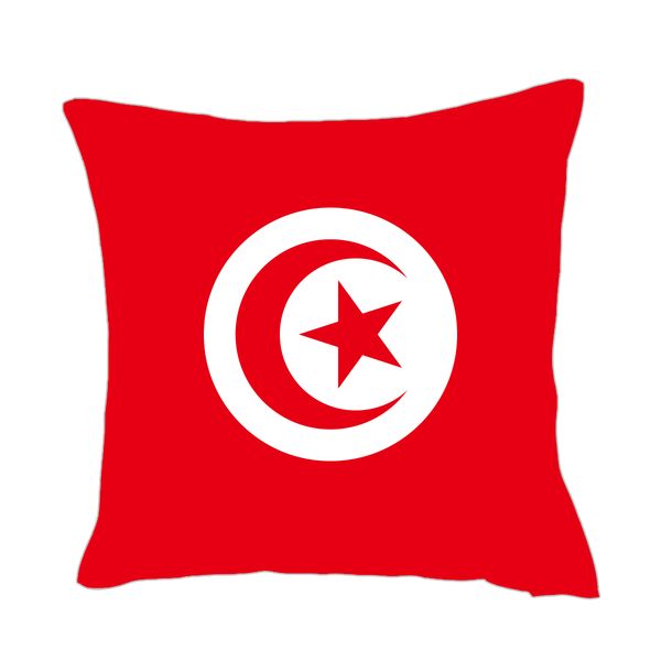 

tunisia flag throwpillow cover factory supply good price polyester satin pillow cover