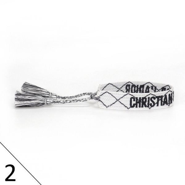 

luxury brand braided bracelet adjustable woven friendship bangle for womens mens designer letter embroidery rope bracelets jewelry gift code, Golden;silver
