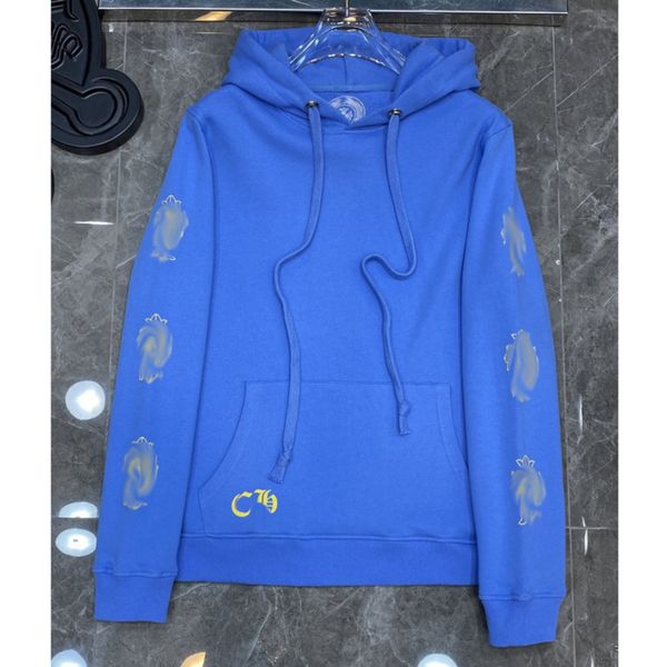 

men's classic luxury sweatshirts ch designer hoodie fashion men women horseshoe sanskrit loose zipper jacket pullover hooded coat swea, Black