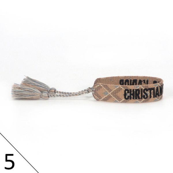 

brand luxury braided bracelet adjustable woven friendship bangle for womens mens designer letter embroidery rope bracelets jewelry gift code, Golden;silver