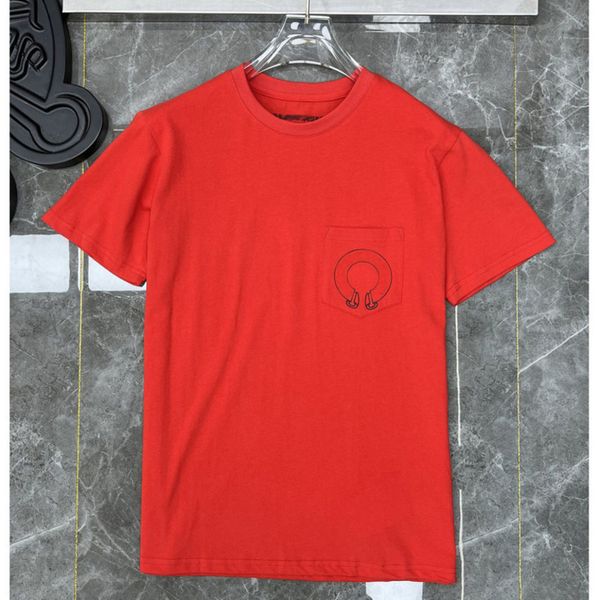 

luxury summer mens t shirts horseshoe flower tees ch brand man cross t-shirts sanskrit letter designer tshirts fashion boy hip hop sweater w, White;black
