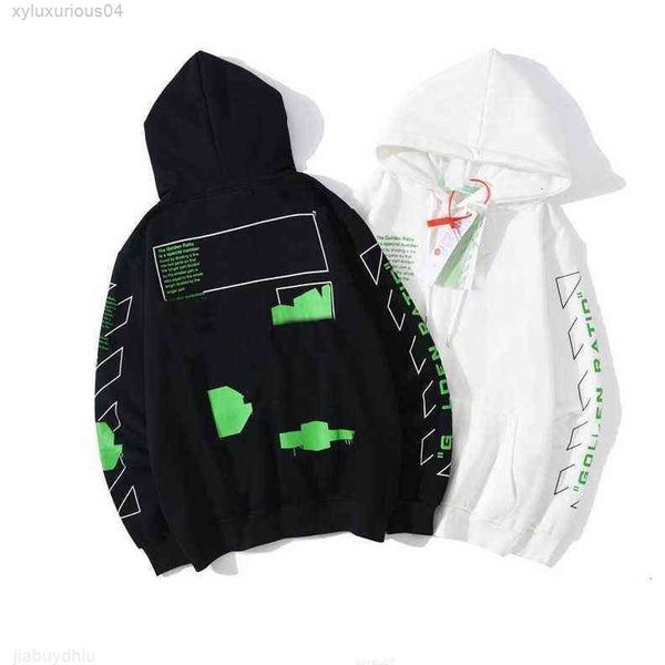 

designers hoodie hoodiesweatshirts brand offs mens womens winter hip hop streetwear letter hooded skateboards white black ow back printing